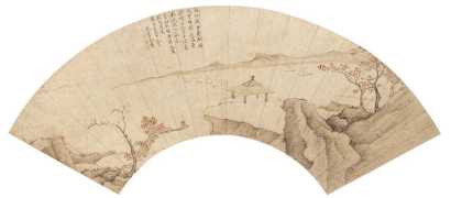 潘恭寿 壬子（1792年）作 泛舟图 镜心